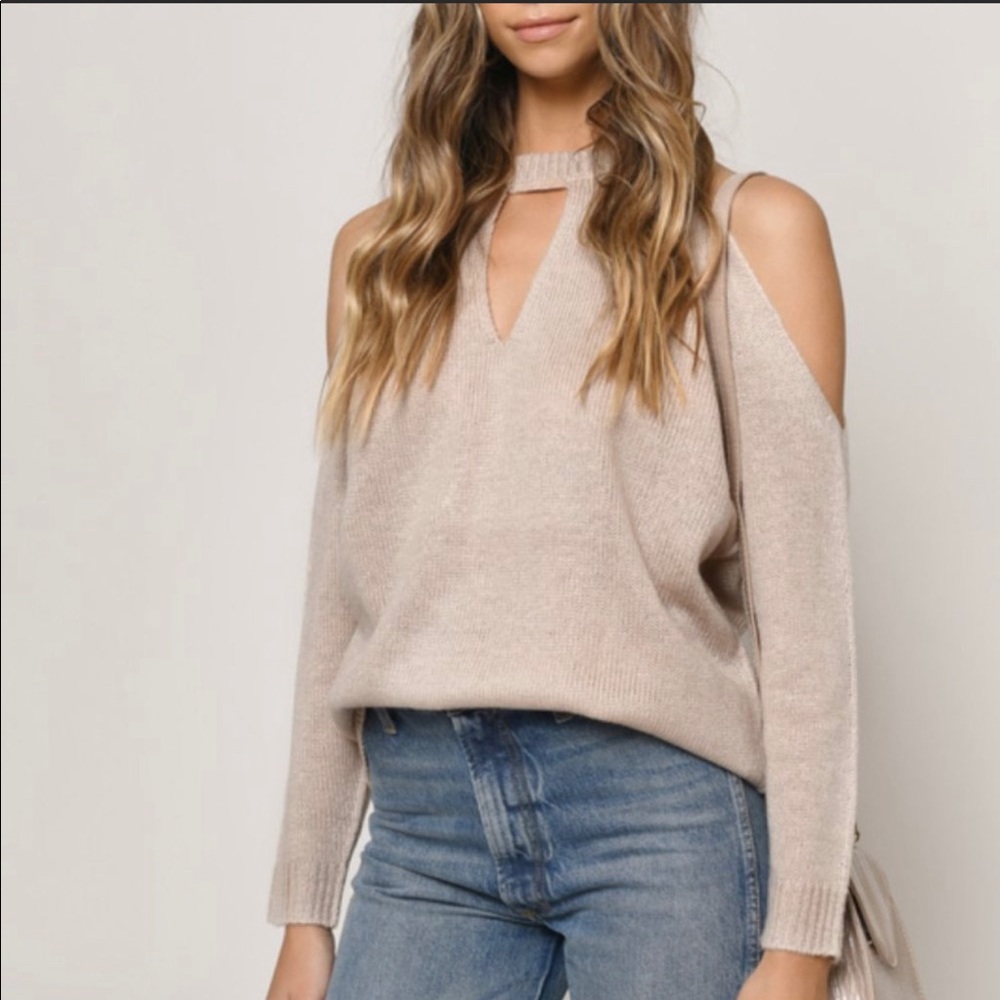 🚨Final Price🚨 Tobi choker cold shoulder sweater